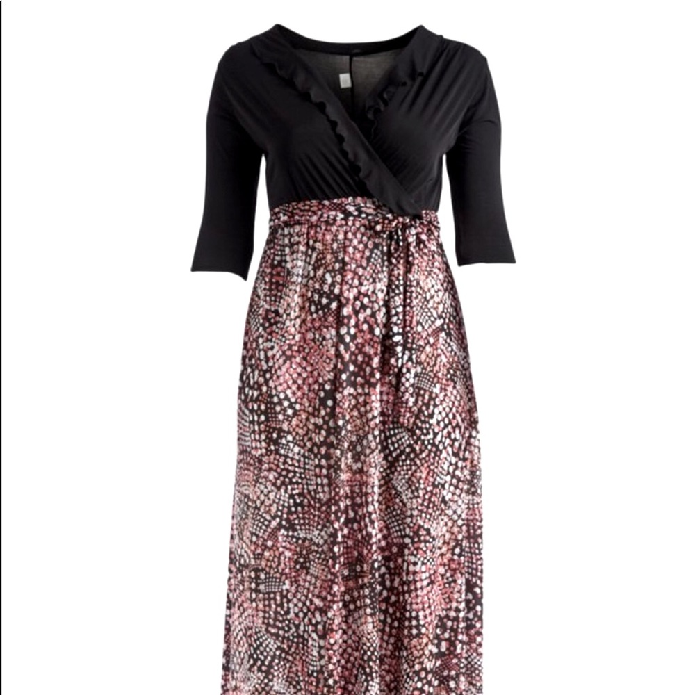 🎉2x HOST PICK🎉 Black and Coral Maxi Dress